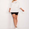 Ecru plus size mikina SCRIPTELLA