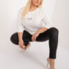 Ecru plus size mikina LIGHTNOTE