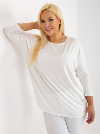 Ecru plus size top VISCARIA z viskózy