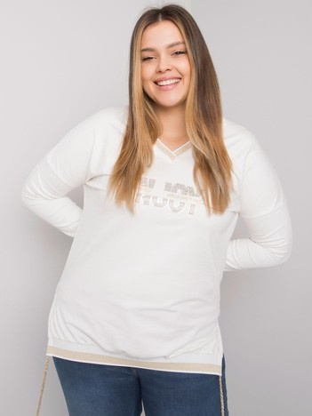 Ecru plus size mikina LILAVIE