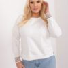 Ecru plus size mikina CUFFELLE