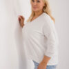 Ecru plus size top PURENNA