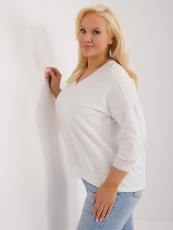 Ecru plus size top PURENNA