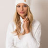 Ecru beanie čepice s bambulí – NICOL