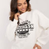 Ecru oversize mikina s potiskem – LEVINA