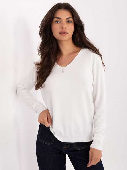 Ecru plus-size svetr SANITA s modalem