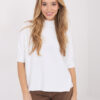 Ecru svetr NATIVIDAD s krátkým rukávem