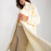 Ecru dlouhá chlupatá košile RUE PARIS – OLIANA