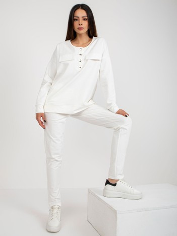 Ecru casual komplet s mikinou – AZARIA