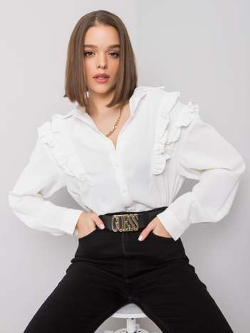 Ecru halenka OCH BELLA s volány – ALIANNA