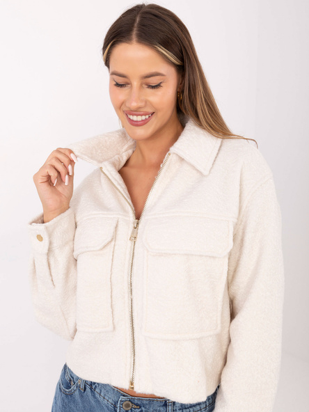 Ecru boucle bunda s límcem SUBLEVEL – TALISSA