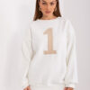 Ecru zateplená oversize mikina – HILIRA