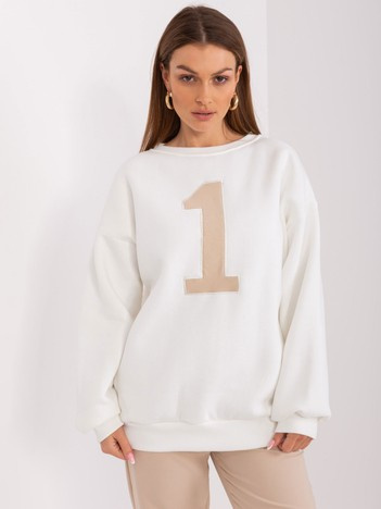 Ecru zateplená oversize mikina – HILIRA