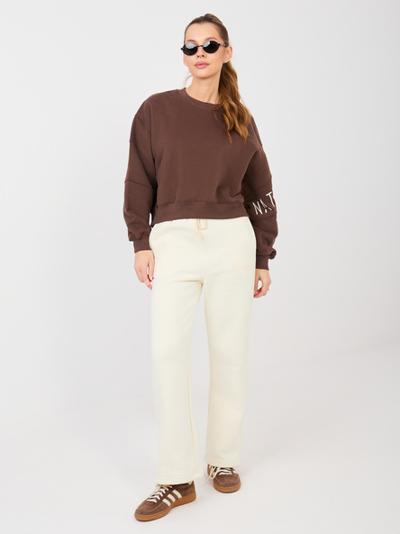 Ecru tepláky NATURAL SIDE se spodními náplety – JOVISSA