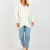 Ecru oversize kardigan ASTRĪDA RUE PARIS s otvory
