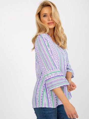 Fialová boho halenka BOHEMIA