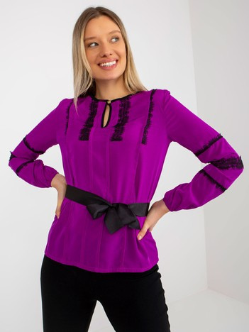 Fialová společenská halenka BELTARA