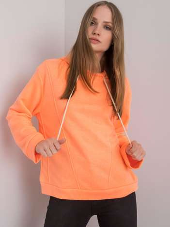 Fluo oranžová mikina Emy s kapucí – CIRINA