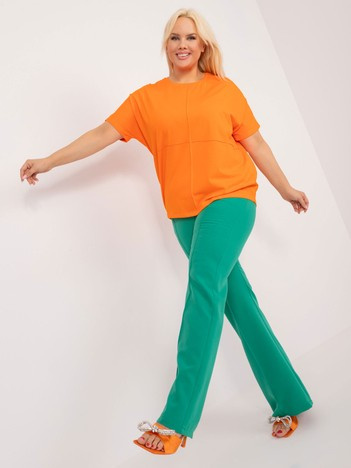 Neonově oranžový plus size top COLORWAVE