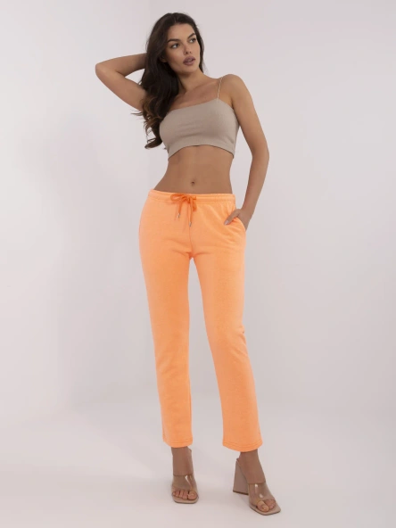 Fluo oranžové tepláky s rovnou nohavicí Lily Rose – HELYRA