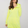 Fluo žlutá mikina Olive s kapucí – DORARA