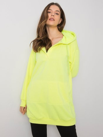 Fluo žlutá mikina Olive s kapucí – DORARA