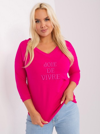 Fuchsiový plus size top JOIESIZE
