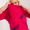 Fuchsiová plus size halenka FEATHERA