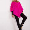 Fuchsiové kožešinové pončo PERSIDA Wool Fashion Italia