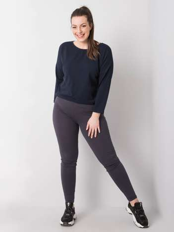 Grafitové bavlněné legíny plus size Phoebe – NYRETTA