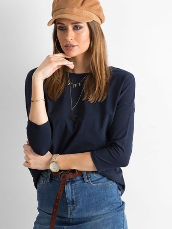 Tmavě modrý basic top BELVANNE s hvězdou