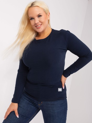Námořnicky modrý top LINEARA plus size