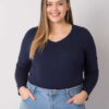 Tmavě modrý plus size top ELISAVIE