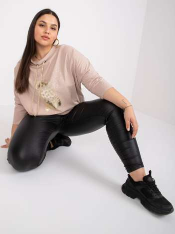 Světle béžová plus size mikina MANONERA