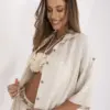 Světle béžová letní propínací košile ITALY MODA – FABIELA