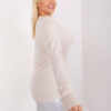 Světle béžový casual plus size svetr LARYSA