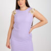 Světle fialové společenské mini šaty MELISANDE plus size