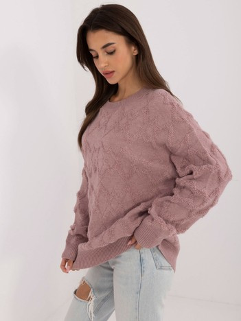 Světle fialový oversize svetr MIRJA