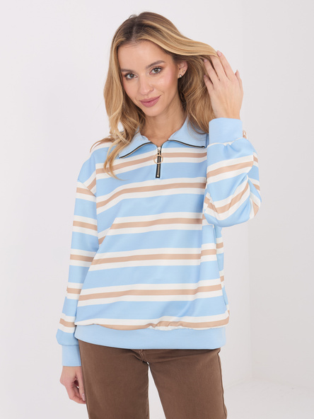 Světle modrá half-zip mikina ZIPMARA