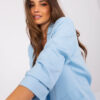 Světle modré oversized dámské sako – MIREVINA