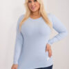 Světle modrý top LINEARA plus size
