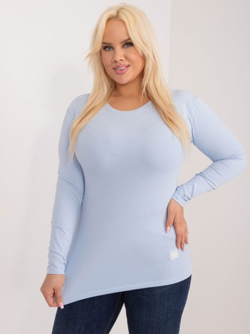 Světle modrý top LINEARA plus size