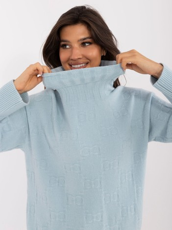 Blankytně modrý oversize rolák ARJETA