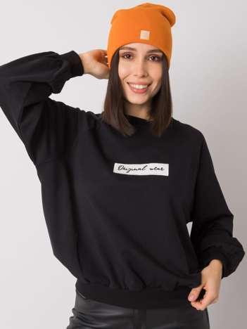 Oranžová dámská beanie čepice s vlnou – MELANIE