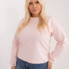 Světle růžová plus size mikina Florentia – CIRORA