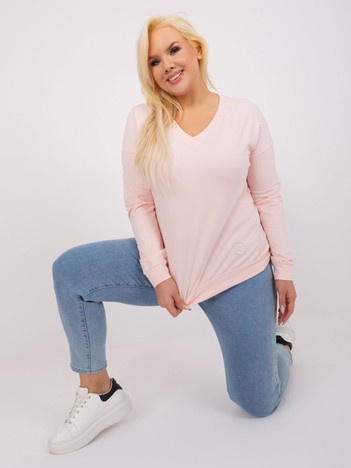 Světle růžový plus size top VELENZA