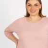 Světle růžová plus size mikina PINKSCRIPT