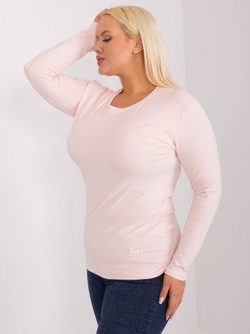 Světle růžový top LINEARA plus size