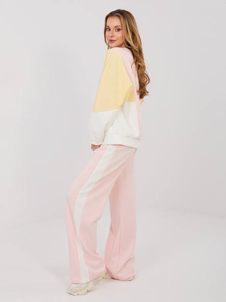 Světle růžové wide-leg tepláky RUE PARIS – KELILIA