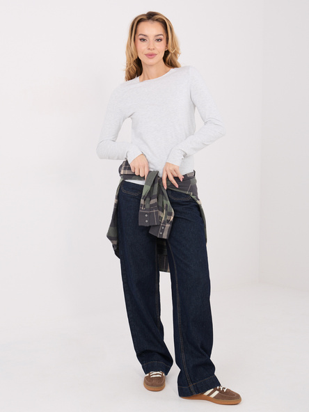 Světle šedý basic top VELURIA